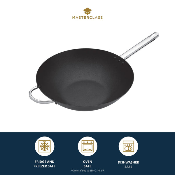 MasterClass Carbon Steel Wok, 35.5cm image 6