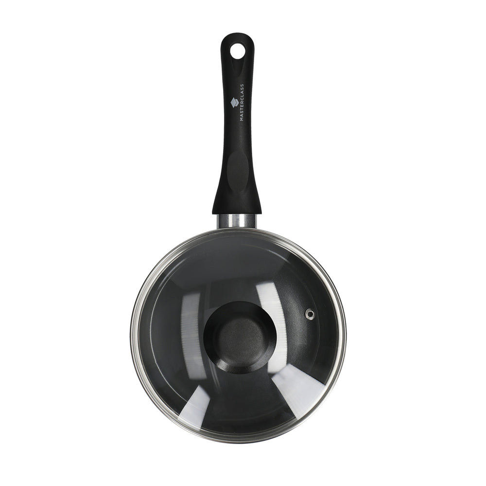 MasterClass Can-to-Pan 18cm Ceramic Non-Stick Saucepan with Lid, Recycled Aluminium