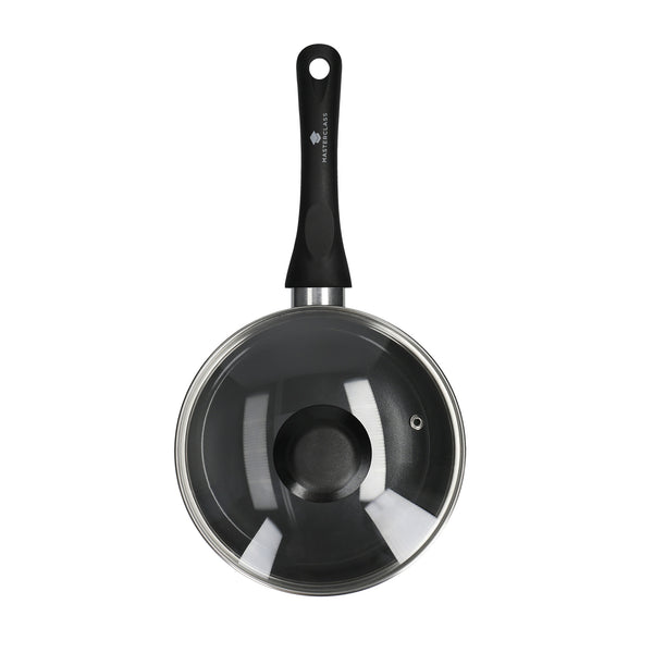MasterClass Can-to-Pan 18cm Ceramic Non-Stick Saucepan with Lid, Recycled Aluminium image 9