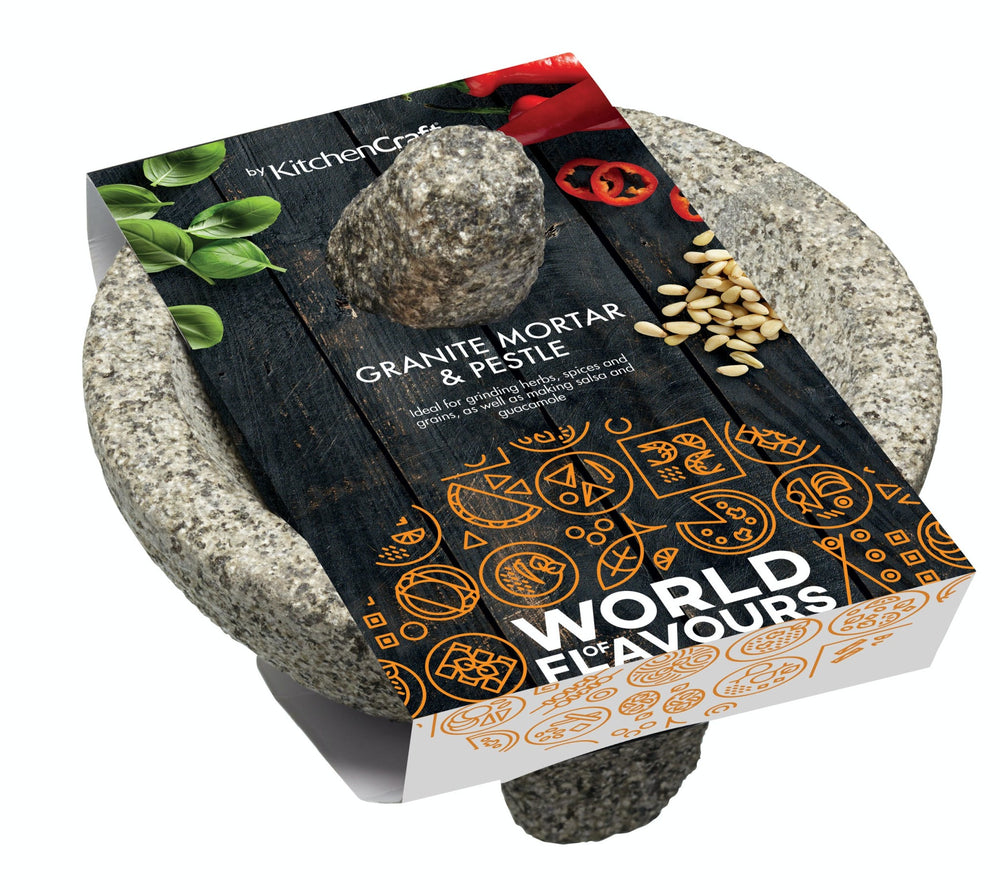 KitchenCraft World of Flavours Granite Mortar and Pestle