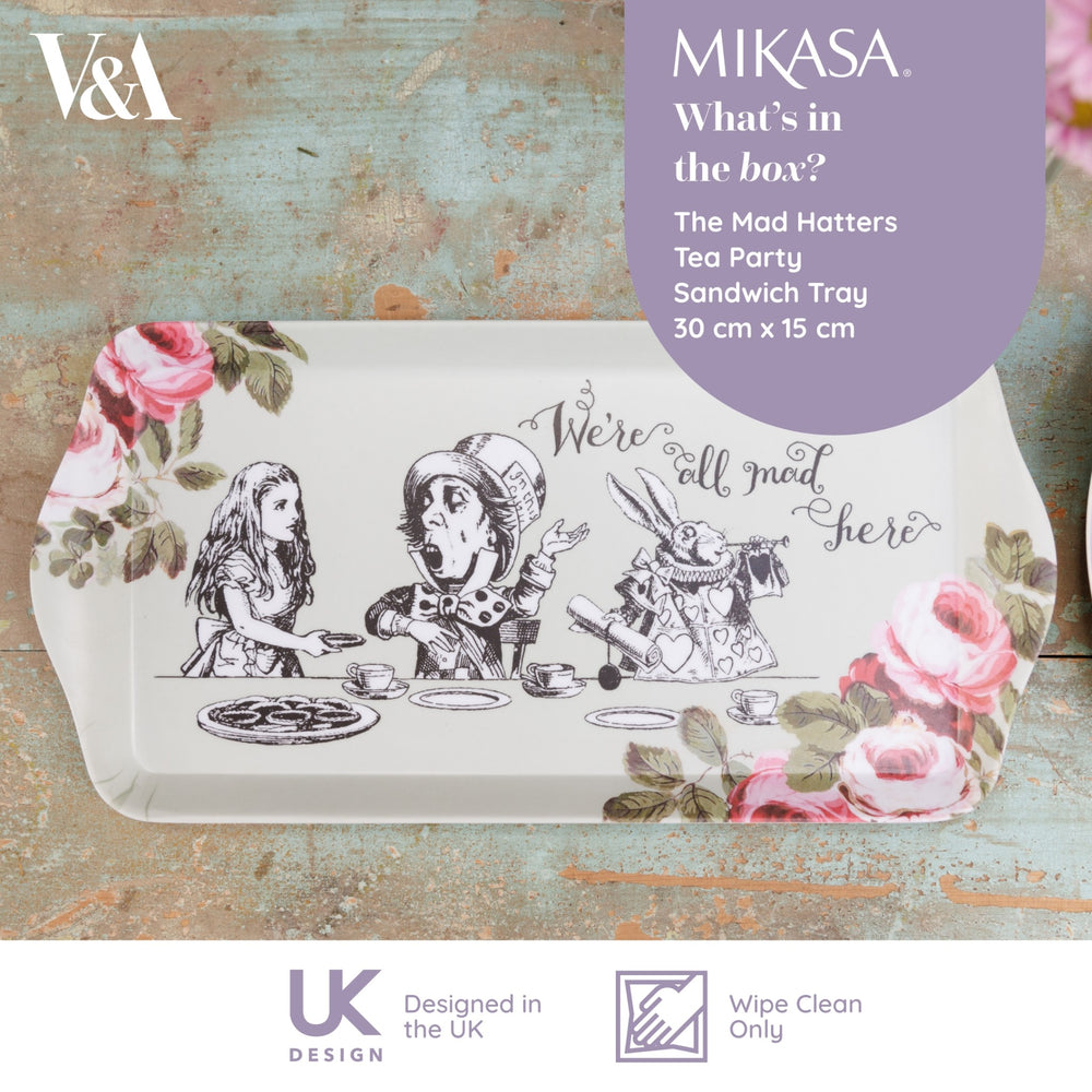 Mikasa and the V&A Alice In Wonderland Melamine Sandwich Tray, 12’’