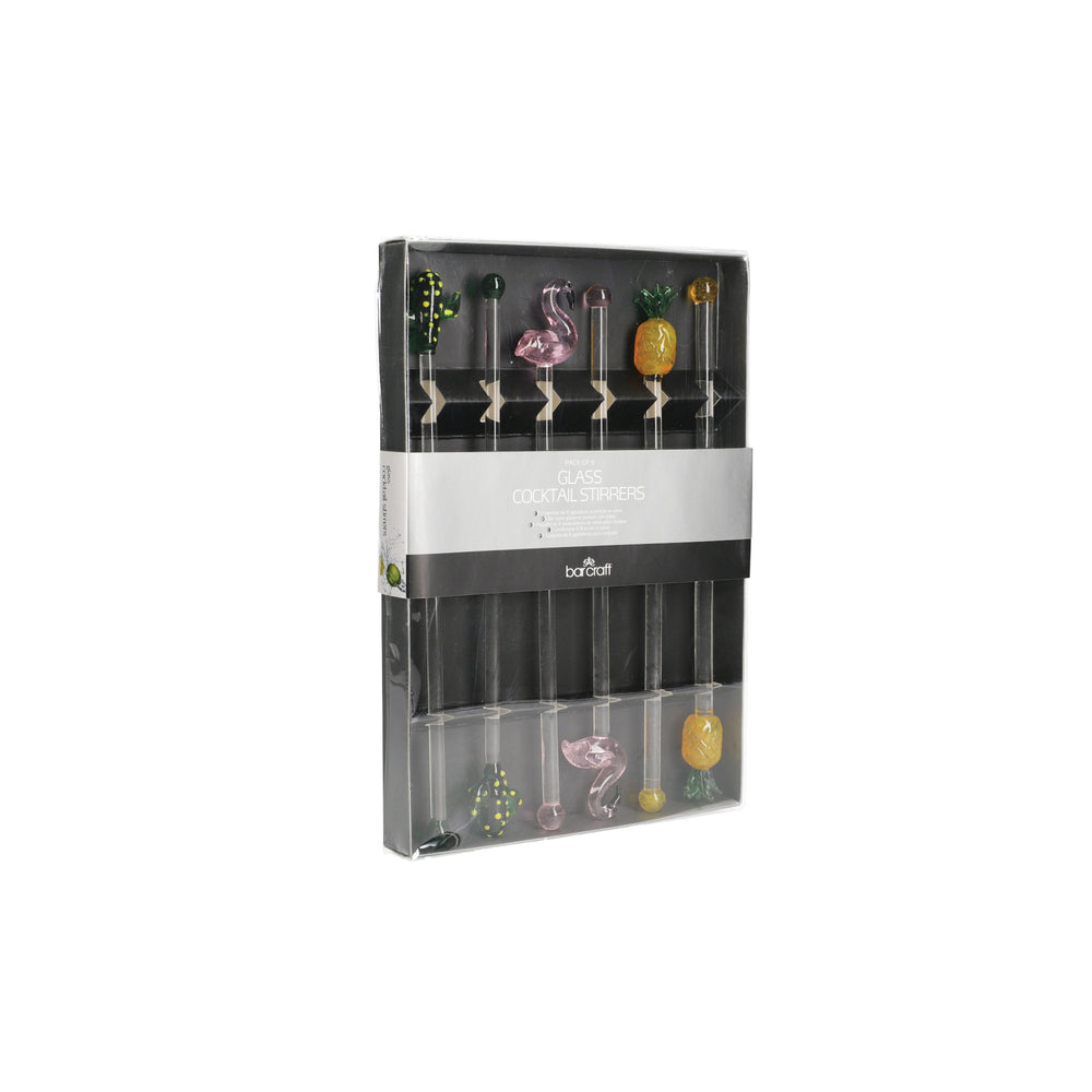 BarCraft Glass Cocktail Stirring Sticks