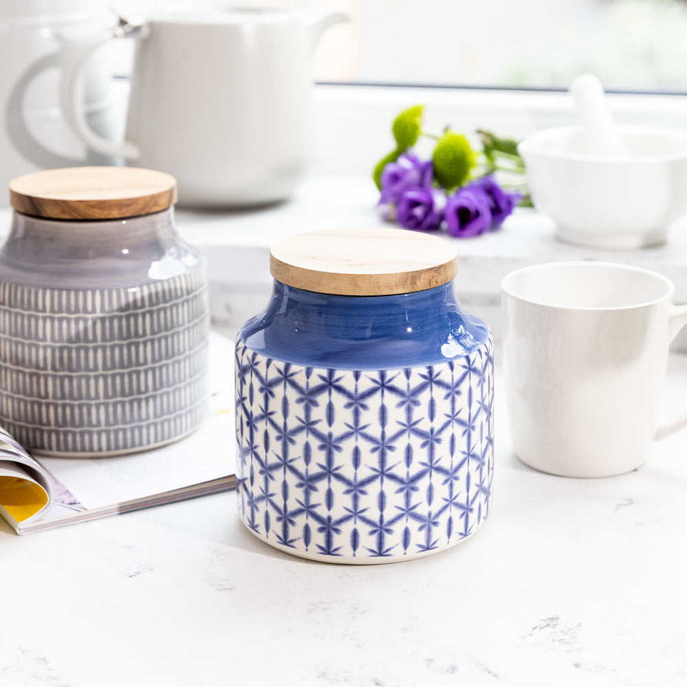 Mikasa Drift Storage Jar Blue