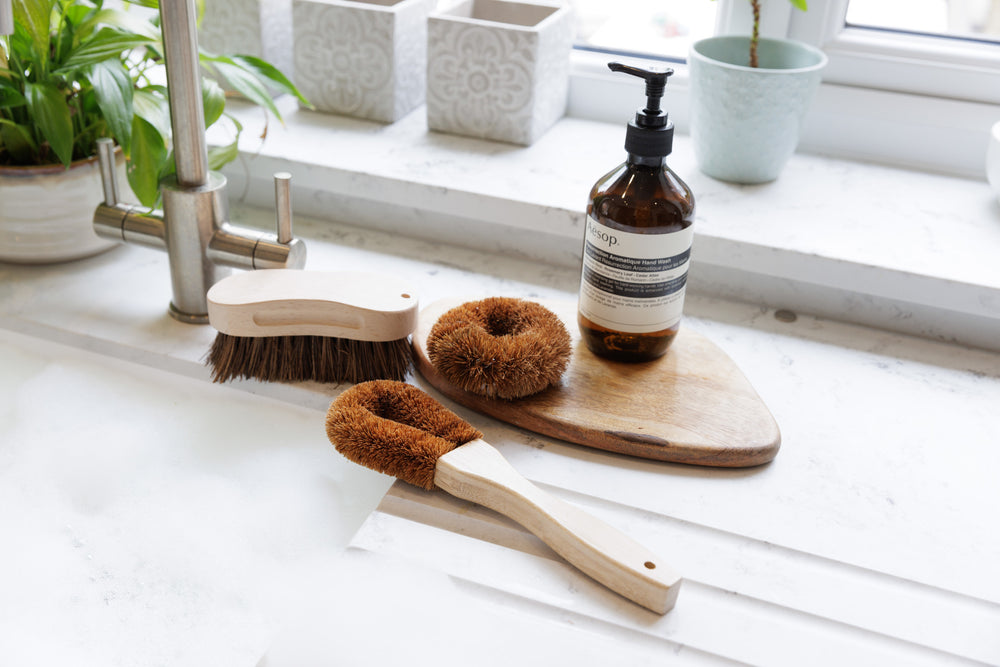 Natural Elements Eco-Friendly Coconut Fibre Brush Set - 3 Pieces