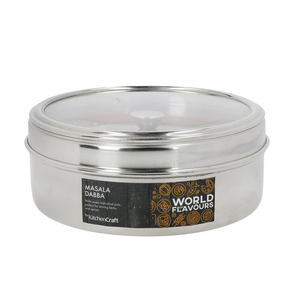KitchenCraft World of Flavours Indian Stainless Steel Masala Dabba image 4