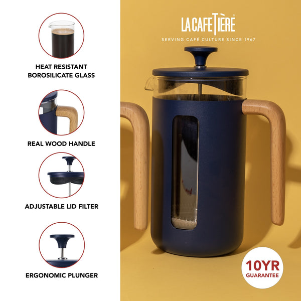 La Cafetière Pisa 8-Cup Cafetière, Navy image 7