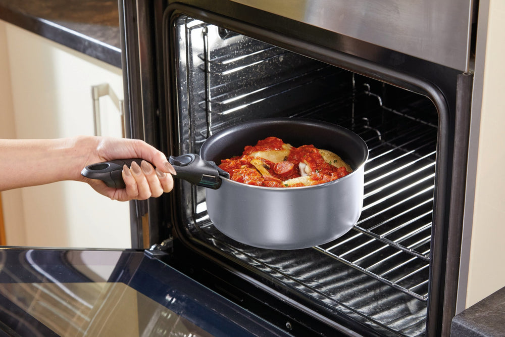 MasterClass Smart Space Set of Three Stacking Induction-Safe Non-Stick Pans