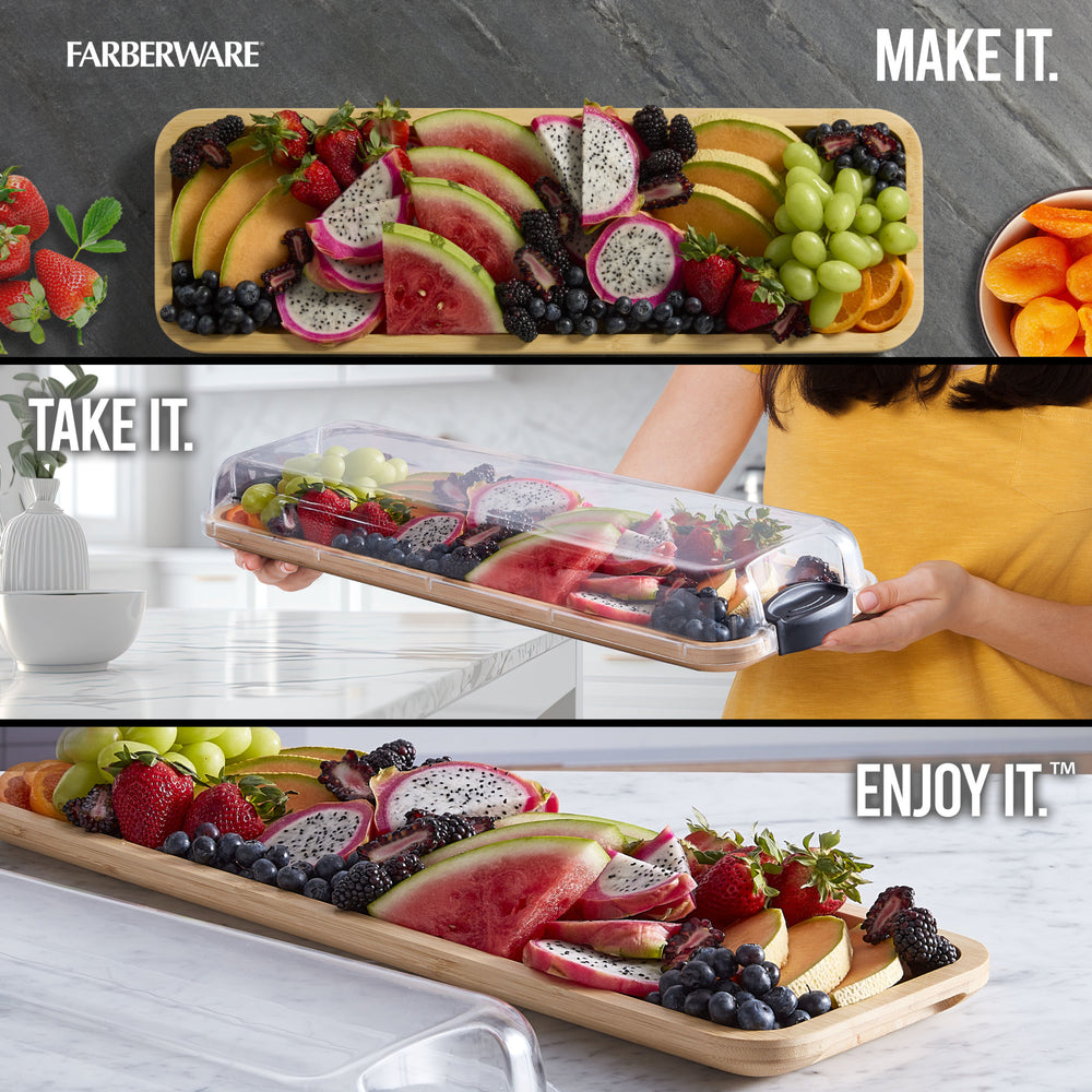 Farberware Build-a-Board Bamboo Platter, 17.5 x 56CM