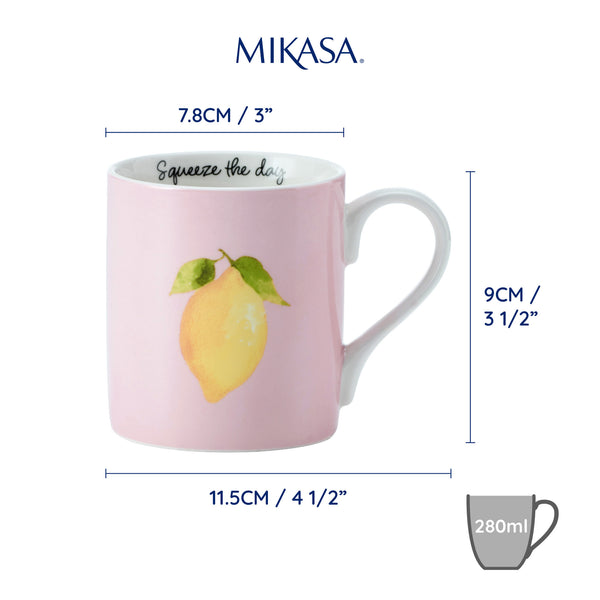 Mikasa Lemon Straight-Sided Porcelain Mug, 280ml image 7