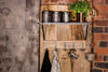 Industrial Kitchen Wall-Mounted Shelf with Hooks image 5