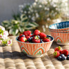 Set of 4 KitchenCraft Colourful Folk Pattern Ceramic Bowls