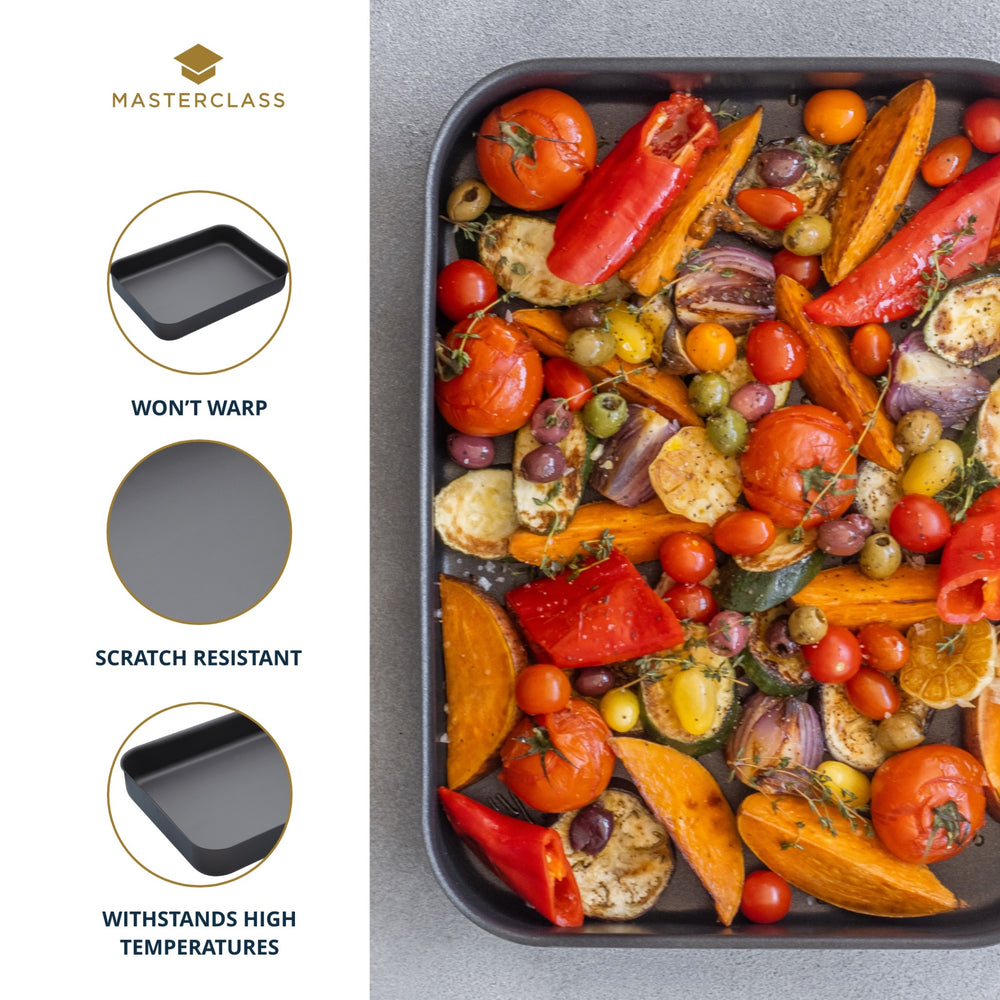 MasterClass Non-Stick Hard Anodised Roasting Pan, 42cm