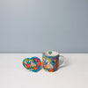 2pc Chatter Heart Ceramic Tea Set with 370ml Mug and Coaster - Love Hearts image 2