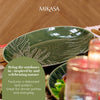 Mikasa Jardin Stoneware Oval Serving Platter, 36cm, Green
