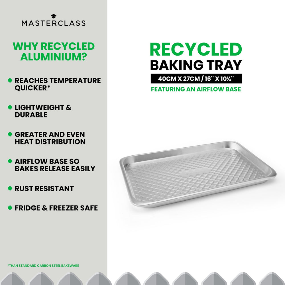 MasterClass Recycled Aluminum Large Baking Tray, 40x27cm