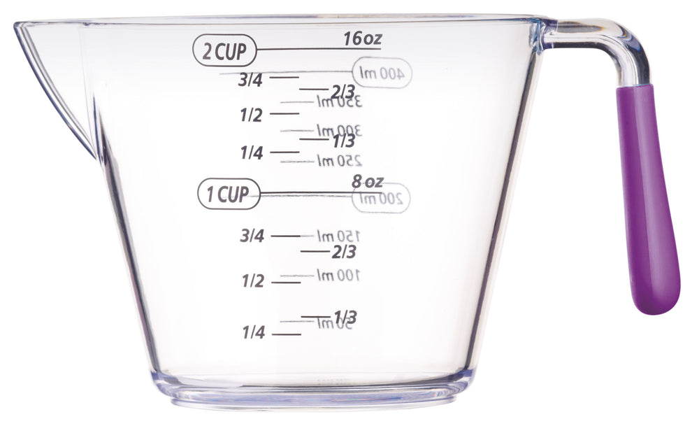 Colourworks 3 Piece Purple Acrylic Measuring Jug Set