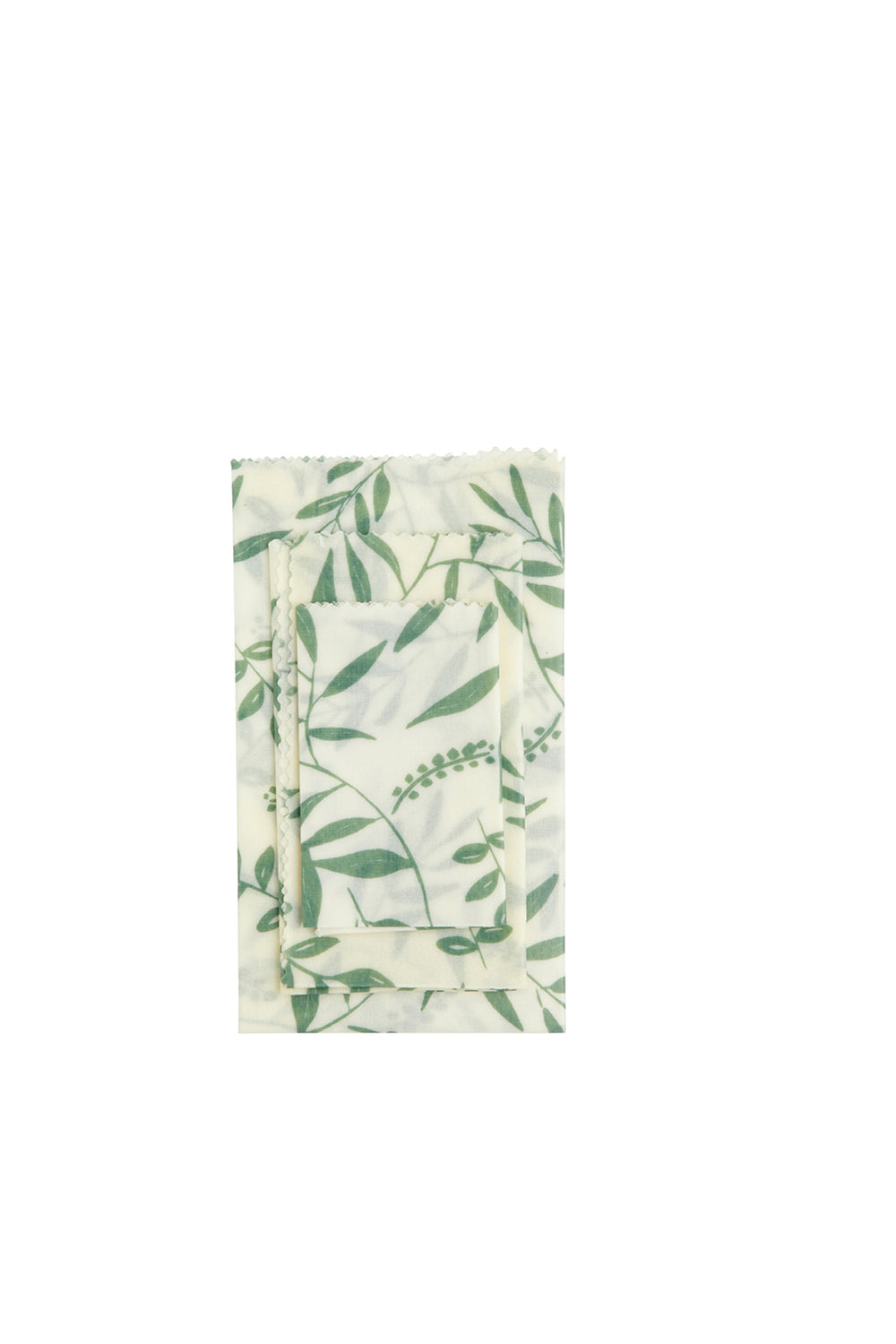 Natural Elements Set of 3 Reusable Vegan Food Wrap Sheets, Organic Cotton Cling Film Alternative
