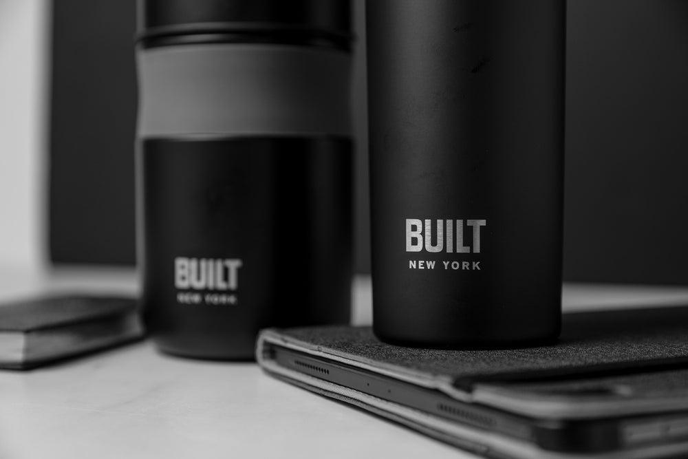 BUILT Apex Insulated Water Bottle & Food Flask Set, Black
