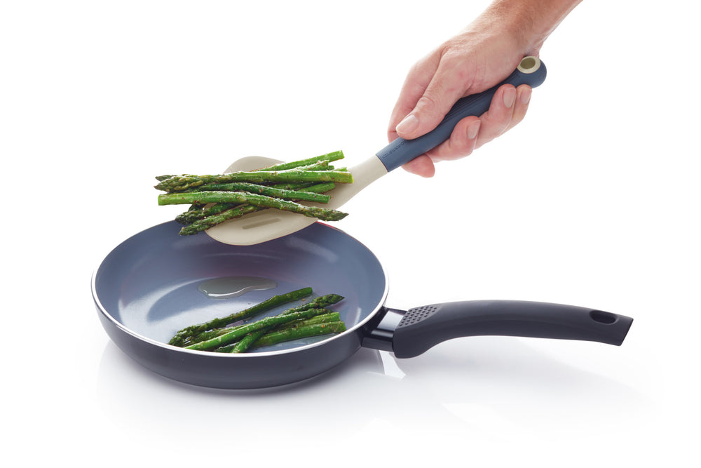 Colourworks Classics Cream Long Handled Silicone Slotted Food Turner