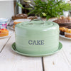 Living Nostalgia Airtight Cake Storage Tin/Cake Dome - English Sage Green image 4