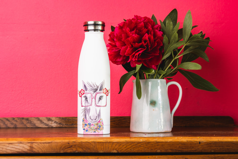 Mikasa Tipperleyhill Horse Double-Walled Stainless Steel Water Bottle, 500ml