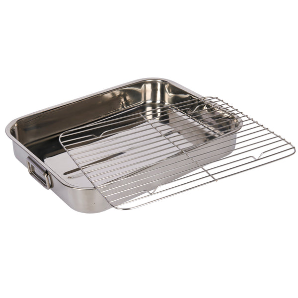 KitchenCraft Stainless Steel 43cm x 31cm Roasting Pan image 3