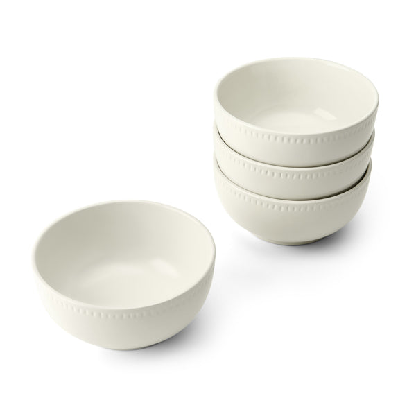 Mikasa Cranborne Stoneware Cereal Bowls, Set of 4, 15cm, Cream image 3