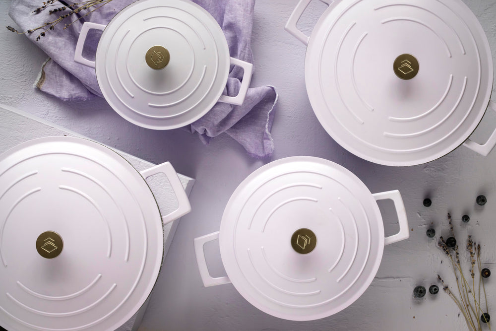 MasterClass Lavender Cast Aluminium Casserole Dish, 4L