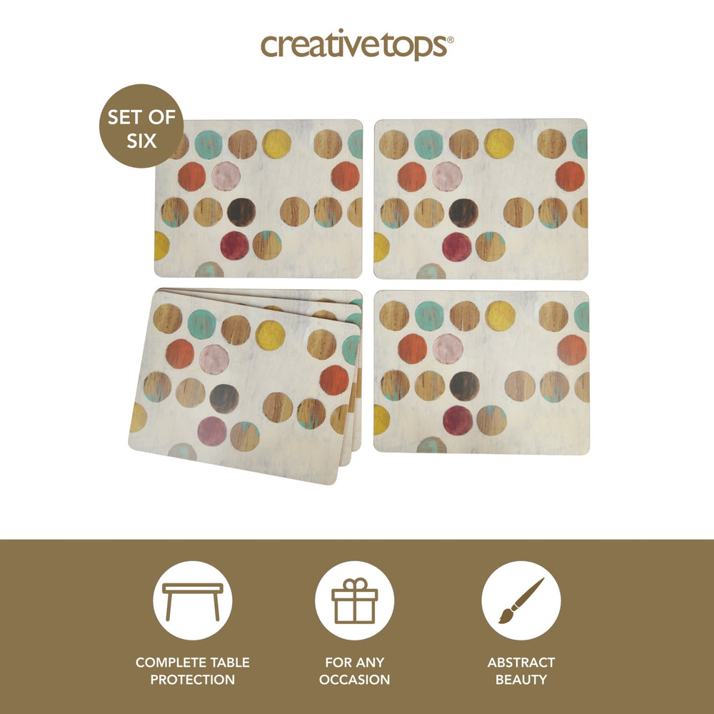 Creative Tops Retro Spot Pack Of 6 Premium Placemats