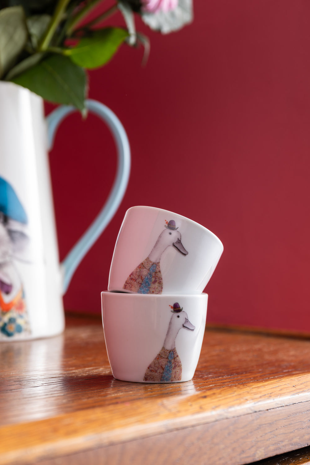 Mikasa Tipperleyhill Porcelain Duck Egg Cups Set of 2, Dia 5 x Height 4CM
