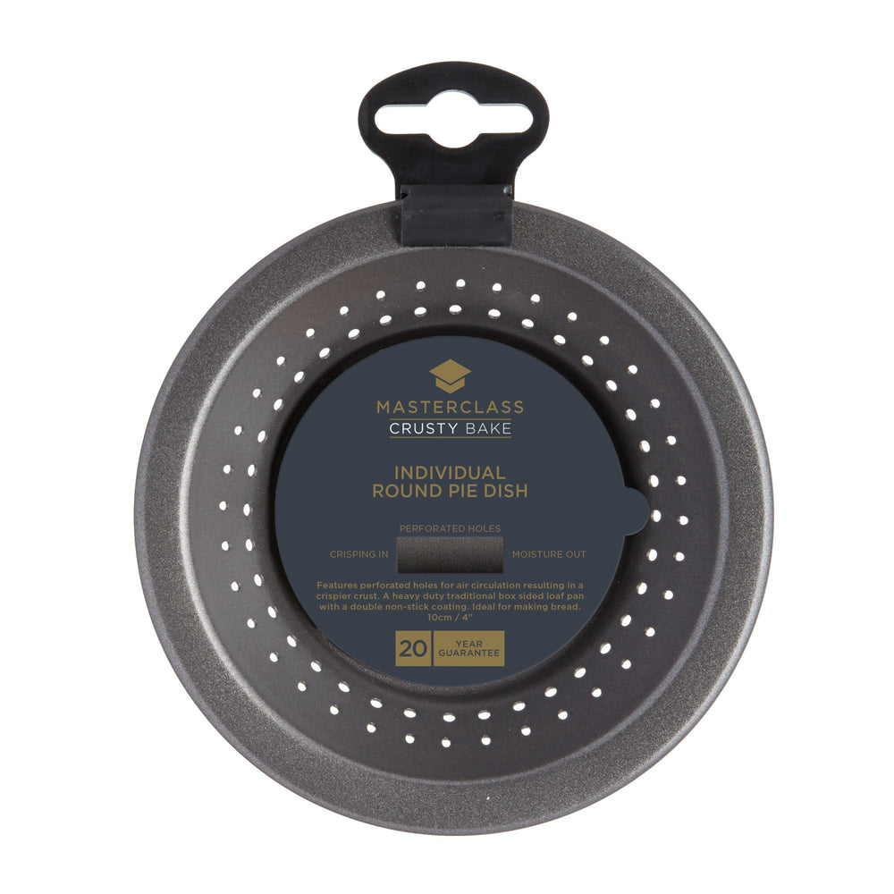 MasterClass Crusty Bake Non-Stick Individual Round Pie Dish, 10cm