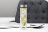 BUILT Tiempo 450ml Insulated Water Bottle, Borosilicate Glass / Stainless Steel - Silver image 2