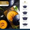 MasterClass Lightweight 2.5 Litre Casserole Dish with Lid - Metallic Blue