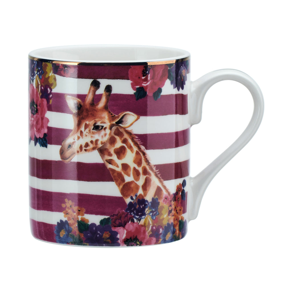 Mikasa Wild at Heart Giraffe Print Porcelain Mug, 280ml image 1