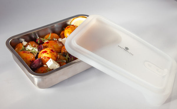 MasterClass All-in-One 1.3-Litre Stainless Steel Container with Lid, Microwave Safe image 2