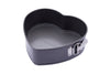 2pc Non-Stick Spring Form Loose Base Cake Pan Set with 18cm Round Cake Pan and Heart-Shaped Tin image 3