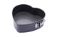 2pc Non-Stick Spring Form Loose Base Cake Pan Set with 18cm Round Cake Pan and Heart-Shaped Tin