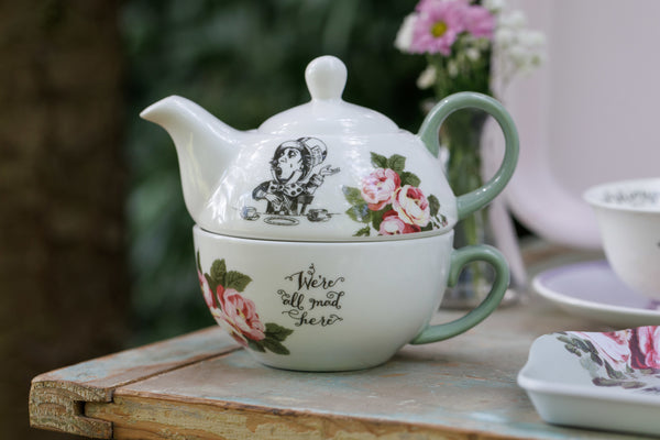 Mikasa and the V&A Alice In Wonderland Bone China 'Tea for One' Teapot and Cup Set image 2