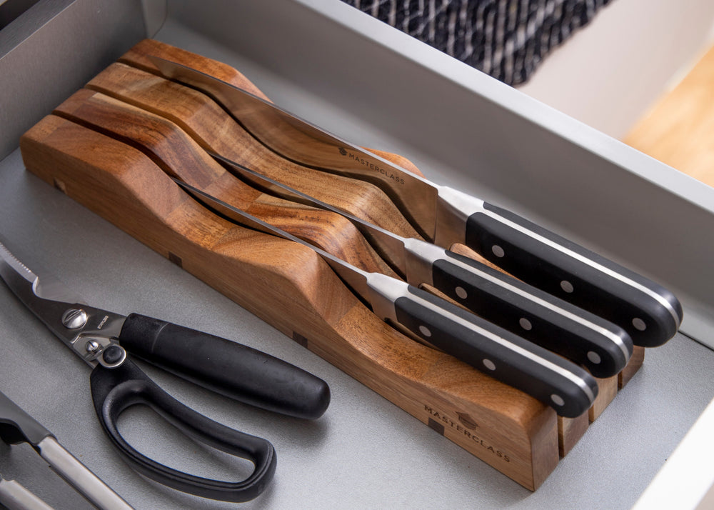 MasterClass Wooden Knife Holder for Drawer