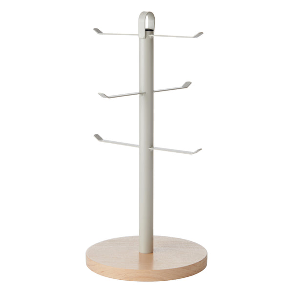 Idilica 2pc Mug Tree and Towel Holder Set with Beechwood Base image 6