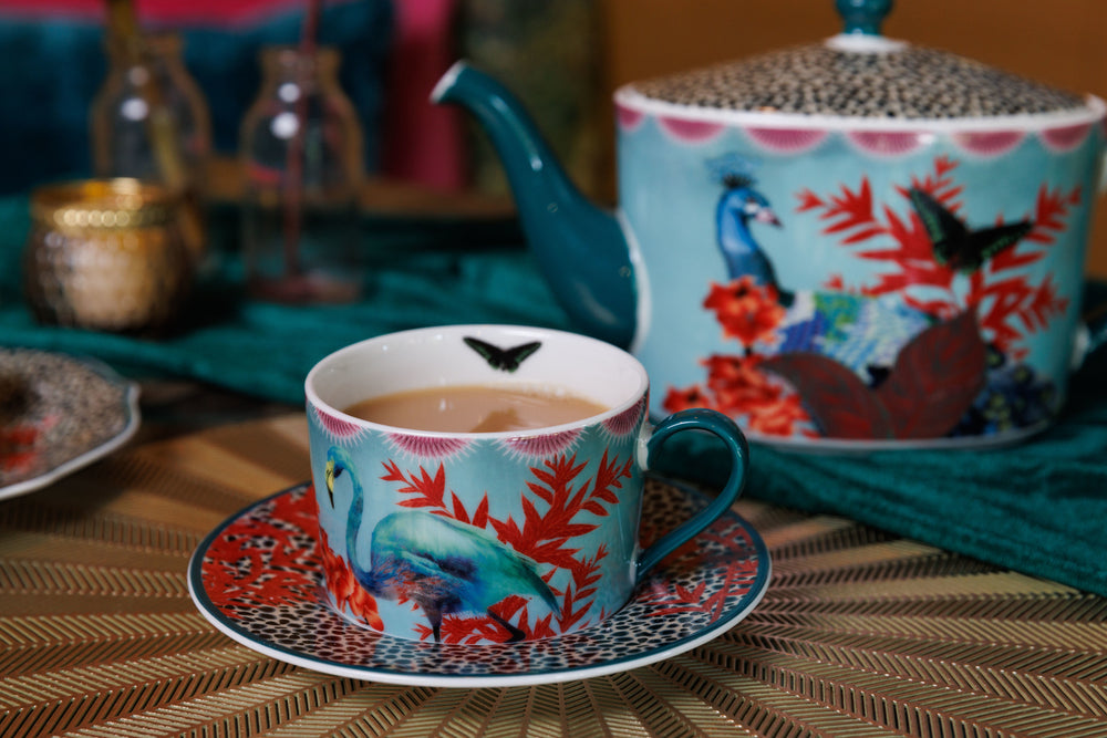 Mikasa x Sarah Arnett Porcelain Cup and Saucer, 250ml