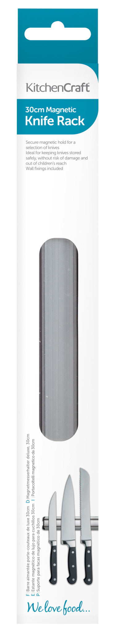 KitchenCraft Deluxe Cast 30cm Magnetic Knife Rack image 3