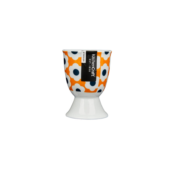 KitchenCraft Retro Flower Spot Porcelain Egg Cup image 3