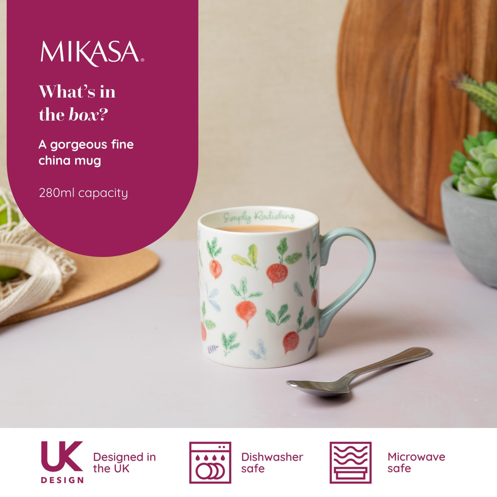 Mikasa Radish Straight-Sided Porcelain Mug, 325ml