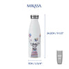 Mikasa Tipperleyhill Stag Double-Walled Stainless Steel Water Bottle, 500ml