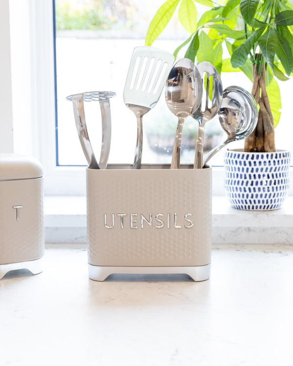 KitchenCraft Lovello Textured Latte Cream Utensil Holder image 2