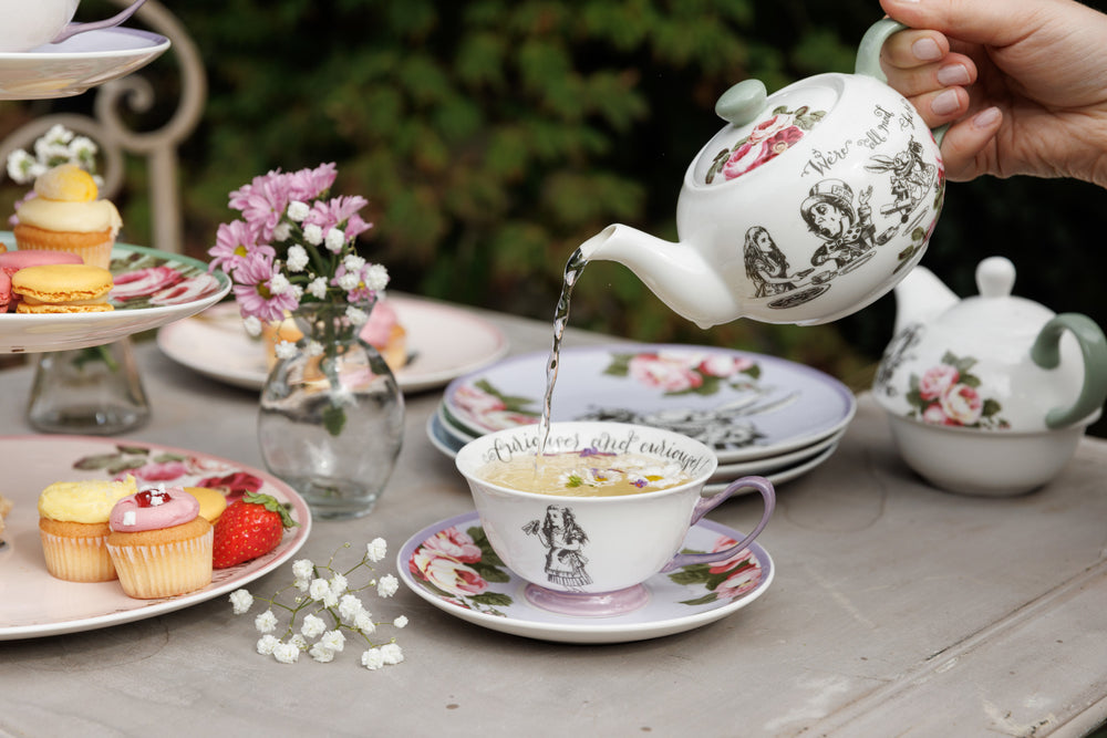 Mikasa and the V&A Alice In Wonderland Bone China Tea Cup and Saucer, 140ml