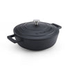 MasterClass 2pc Cast Aluminium Casserole Dish Set with 2x Non-Stick Casserole Dishes, 2.5L and 5L, Black