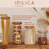 KitchenCraft Idilica Glass Storage Jar with Beechwood Lid, 500ml image 11