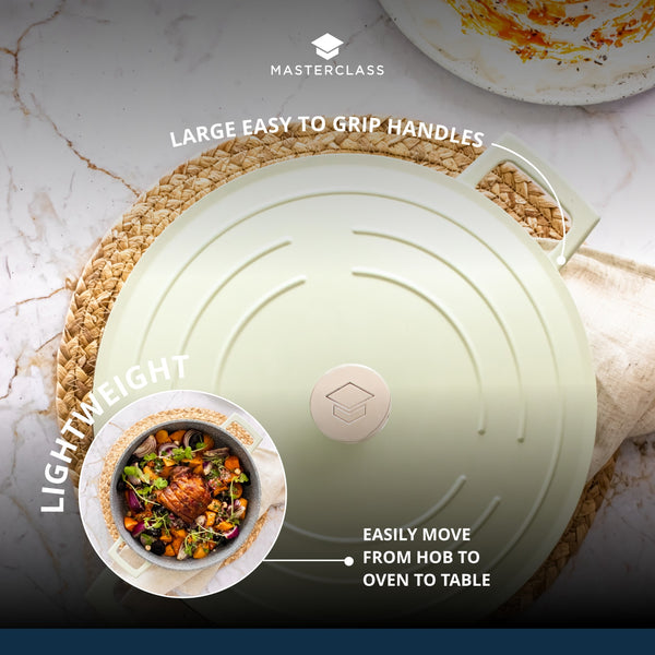 MasterClass Mint Green Cast Aluminium Shallow Casserole Dish, 4L image 13